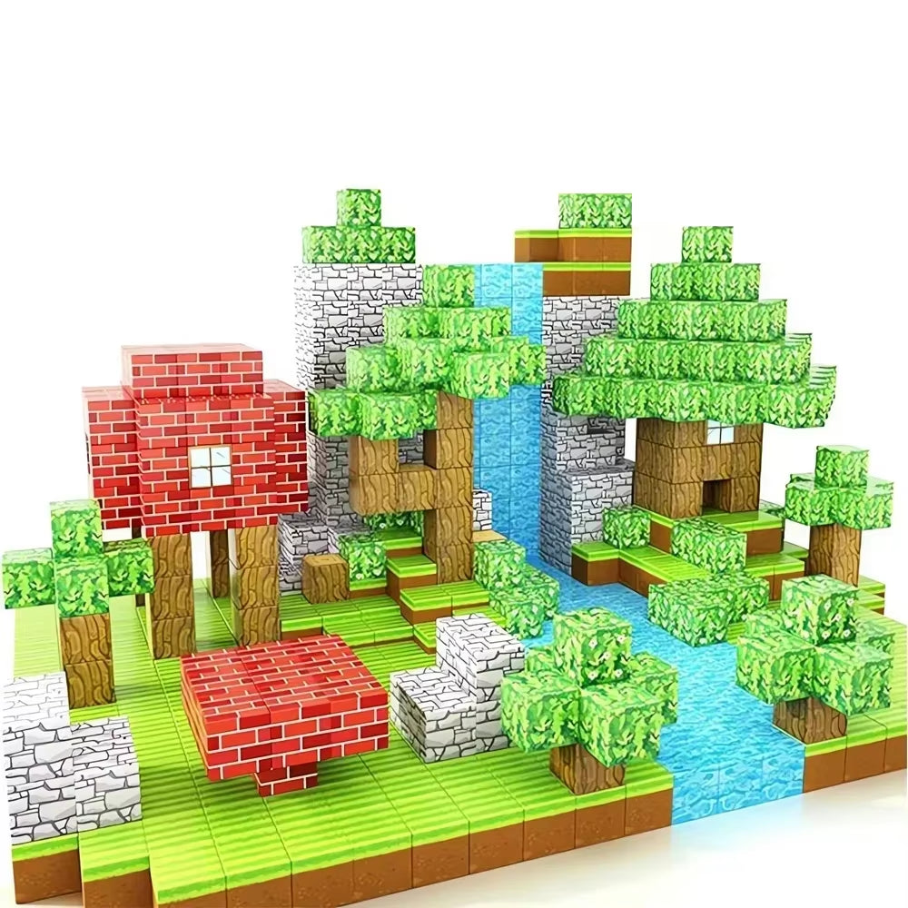 Magnetic Building Blocks Magnet Set for Boys Girls Age 3+ Diy Model Child Kids Montessori Sensory Toys