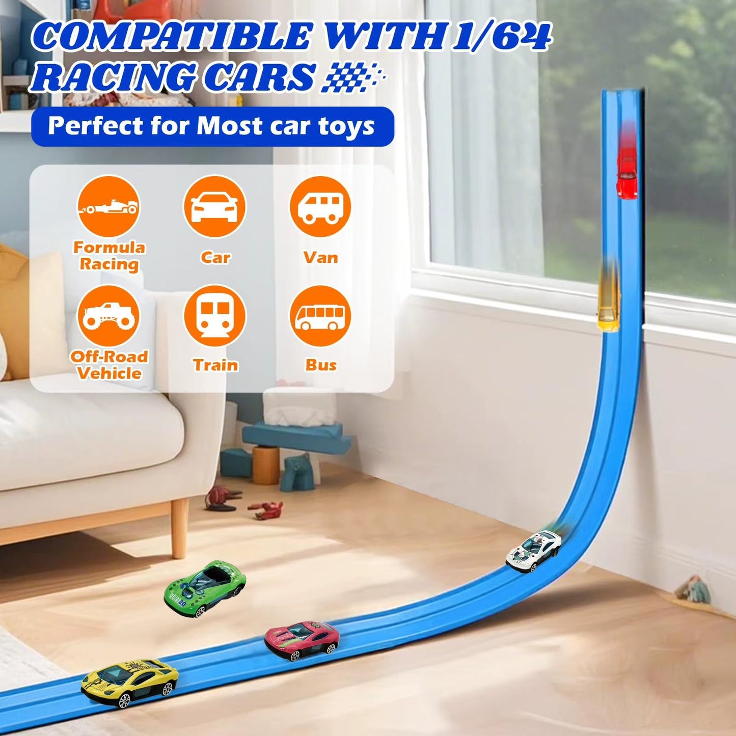 🚗 RaceRoll™ The Flexible Racetrack That Brings Pure Fun Anywhere!